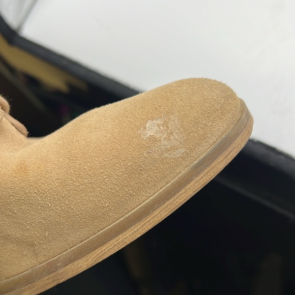 Michael Kors Lace Up Heeled Combat Boots Tan Brown Leather Womens Size 10 M - Picture 13 of 16